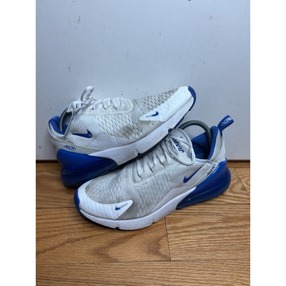 Nike Air Max 270 White Blue DH0678-100 Men’s Size 9.5 Trainers Sneakers Shoes